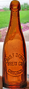 CHARLES F. OGREN BREWING COMPANY EMBOSSED BEER BOTTLE