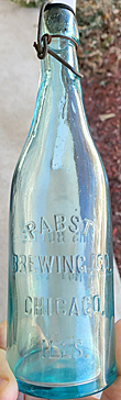 PABST BREWING COMPANY EMBOSSED BEER BOTTLE