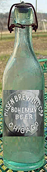 PILSEN BREWING COMPANY EMBOSSED BEER BOTTLE