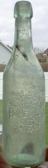 PILSEN BREWING COMPANY EMBOSSED BEER BOTTLE