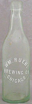 WILLIAM RUEHL BREWING COMPANY EMBOSSED BEER BOTTLE