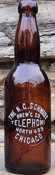 THE K. G. SCHMIDT BREWING COMPANY EMBOSSED BEER BOTTLE