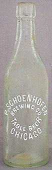 PETER SCHOENHOFEN BREWING COMPANY EMBOSSED BEER BOTTLE