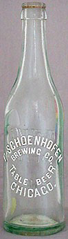 PETER SCHOENHOFEN BREWING COMPANY EMBOSSED BEER BOTTLE