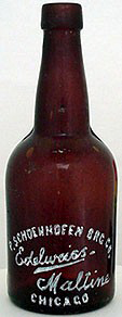 PETER SCHOENHOFEN BREWING COMPANY EMBOSSED BEER BOTTLE