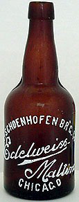 PETER SCHOENHOFEN BREWING COMPANY EMBOSSED BEER BOTTLE