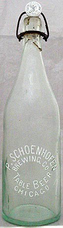 PETER SCHOENHOFEN BREWING COMPANY EMBOSSED BEER BOTTLE