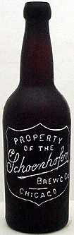 SCHOENHOFEN BREWING COMPANY EMBOSSED BEER BOTTLE