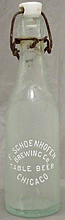 PETER SCHOENHOFEN BREWING COMPANY EMBOSSED BEER BOTTLE