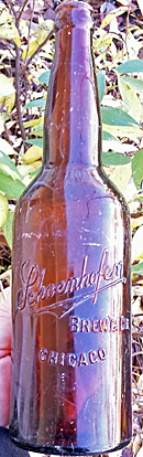 SCHOENHOFEN BREWING COMPANY EMBOSSED BEER BOTTLE