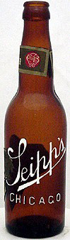 THE CONRAD SEIPP BREWING COMPANY EMBOSSED BEER BOTTLE