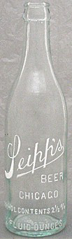 THE CONRAD SEIPP BREWING COMPANY EMBOSSED BEER BOTTLE