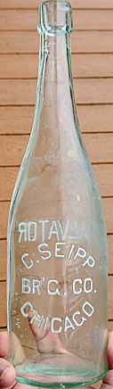 THE CONRAD SEIPP BREWING COMPANY EMBOSSED BEER BOTTLE