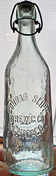 THE CONRAD SEIPP BREWING COMPANY EMBOSSED BEER BOTTLE