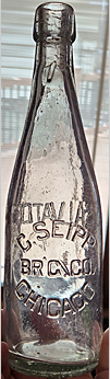 THE CONRAD SEIPP BREWING COMPANY EMBOSSED BEER BOTTLE