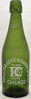 SIEGLER & SCHIEMANN BREWING COMPANY EMBOSSED BEER BOTTLE