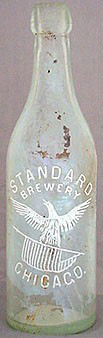 THE STANDARD BREWERY EMBOSSED BEER BOTTLE