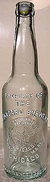 THE STANDARD BREWERY EMBOSSED BEER BOTTLE