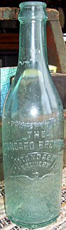 THE STANDARD BREWERY EMBOSSED BEER BOTTLE