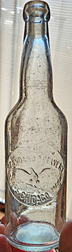 THE STANDARD BREWERY EMBOSSED BEER BOTTLE