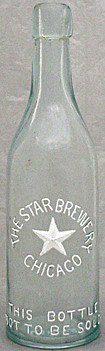 THE STAR BREWERY EMBOSSED BEER BOTTLE