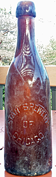 THE STAR BREWERY EMBOSSED BEER BOTTLE