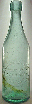 ED THIELEPAPE PREMIUM LAGER BEER EMBOSSED BEER BOTTLE