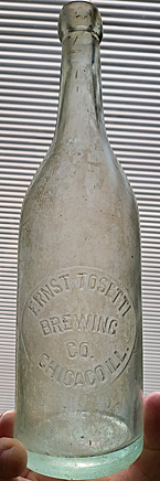 ERNST TOSETTI BREWING COMPANY EMBOSSED BEER BOTTLE