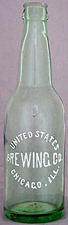 UNITED STATES BREWING COMPANY EMBOSSED BEER BOTTLE