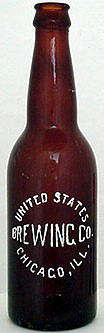 UNITED STATES BREWING COMPANY EMBOSSED BEER BOTTLE