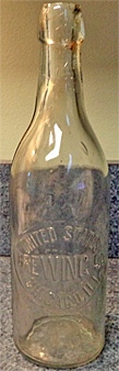 UNITED STATES BREWING COMPANY EMBOSSED BEER BOTTLE