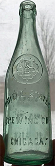 UNITED STATES BREWING COMPANY EMBOSSED BEER BOTTLE