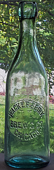 THE WACKER & BIRK BREWING COMPANY EMBOSSED BEER BOTTLE