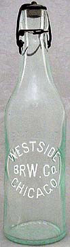 WESTSIDE BREWING COMPANY EMBOSSED BEER BOTTLE