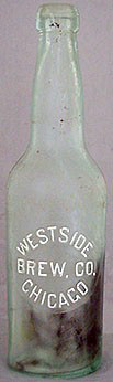 WESTSIDE BREWING COMPANY EMBOSSED BEER BOTTLE