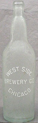 WEST SIDE BREWERY COMPANY EMBOSSED BEER BOTTLE