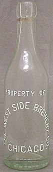 WEST SIDE BREWERY COMPANY EMBOSSED BEER BOTTLE