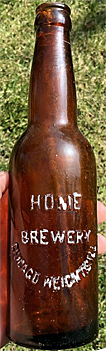 HOME BREWERY EMBOSSED BEER BOTTLE