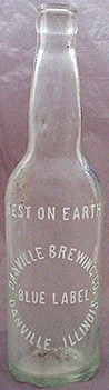 DANVILLE BREWING COMPANY EMBOSSED BEER BOTTLE