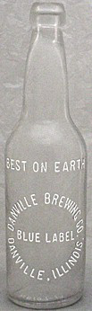 DANVILLE BREWING COMPANY EMBOSSED BEER BOTTLE