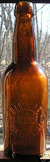 DANVILLE BREWING & ICE COMPANY EMBOSSED BEER BOTTLE