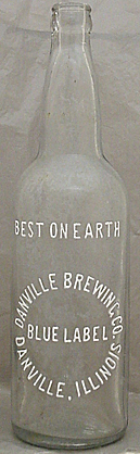 DANVILLE BREWING COMPANY EMBOSSED BEER BOTTLE