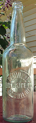 DANVILLE BREWING & ICE COMPANY EMBOSSED BEER BOTTLE