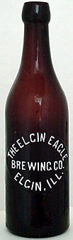 ELGIN EAGLE BREWING COMPANY EMBOSSED BEER BOTTLE