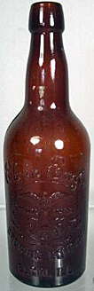 ELGIN EAGLE BREWING COMPANY EMBOSSED BEER BOTTLE