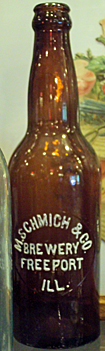 M. SCHMICH & COMPANY BREWERY EMBOSSED BEER BOTTLE