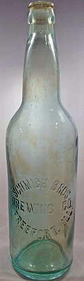 SCHMICH BROTHERS BREWING COMPANY EMBOSSED BEER BOTTLE