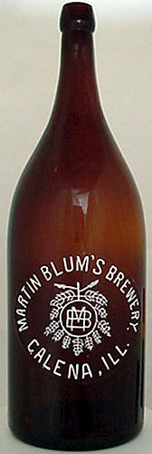 MARTIN BLUM'S BREWERY EMBOSSED BEER BOTTLE