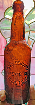 FRED SEHRING BREWING COMPANY EMBOSSED BEER BOTTLE