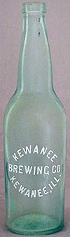 KEWANEE BREWING COMPANY EMBOSSED BEER BOTTLE